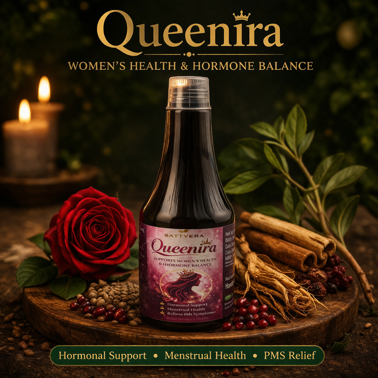 Queenira Women’s Wellness Syrup – Hormone Balance & Menstrual Support