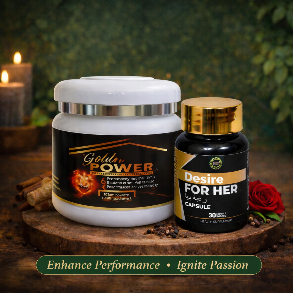 Ultimate Wellness & Vitality Combo – Desire For Her Capsules + Power Gold Powder (Flat 50% OFF)